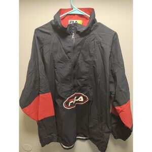 "Vintage 90s FILA Blue Windbreaker Jacket Men’s Size XL Athletic Retro Rare"